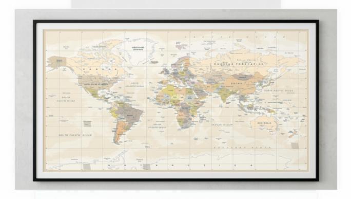 World map indicating global trade reach